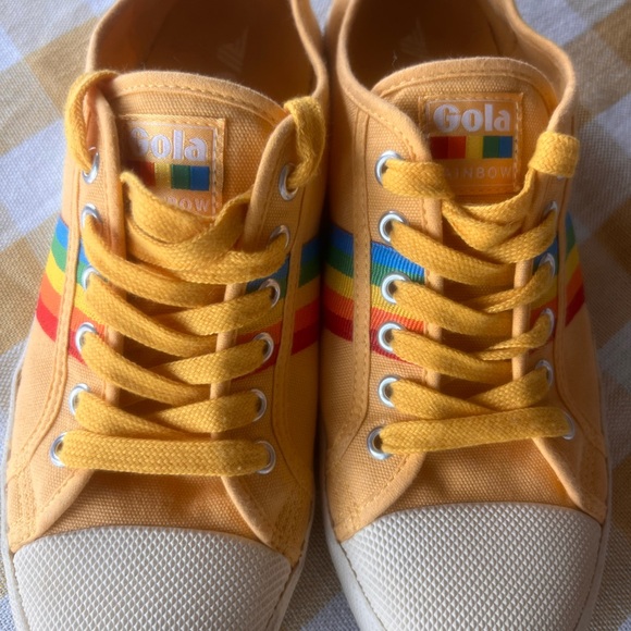 Women’s Yellow Rainbow Gola Sneakers - Picture 3 of 5